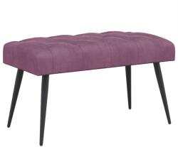 vidaXL Banca cu butoane capitonate Violet 80 x 40 x 46 cm Catifea GartenMobel Dekor (42038570)