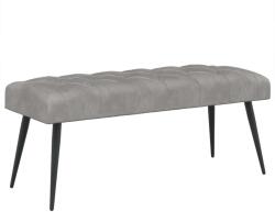 vidaXL Banca cu butoane capitonate Gri deschis 110 x 40 x 46 cm GartenMobel Dekor (42038571)