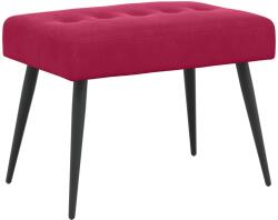 vidaXL Banca cu butoane capitonate Rosu Vin 60 x 40 x 45 cm Catifea GartenMobel Dekor (42038506)