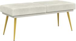 vidaXL Banca cu doua straturi Crem 120 x 45 x 46 cm Catifea GartenMobel Dekor (42038593)