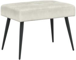 vidaXL Banca cu butoane capitonate Crem 60 x 40 x 45 cm Catifea GartenMobel Dekor (42038509)