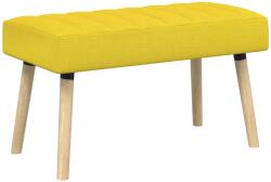 vidaXL Banca cu tapitare canelata Galben Deschis 80 x 40 x 46 cm GartenMobel Dekor (42038483)
