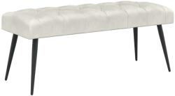 vidaXL Banca cu butoane capitonate Crem 110 x 40 x 46 cm Catifea GartenMobel Dekor (42038579)