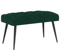 vidaXL Banca cu butoane capitonate Verde închis 80 x 40 x 46 cm GartenMobel Dekor (42038559)