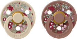 BIBS x LIBERTY Colour természetes gumi cumik 2 db - 1-es méret Vanilla / Woodchuck
