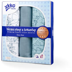 XKKO Organic Régi idők - Biopamut pelenkák - Safari Mountain Spring MIX, 70x70