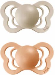 BIBS Couture anatómiai szilikon cumik 2db - 1-es méret Vanilla / Peach