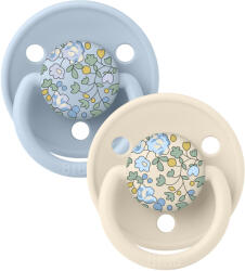 BIBS x LIBERTY De Lux szilikon cumik 2 db - egy méret Ivory / Baby Blue