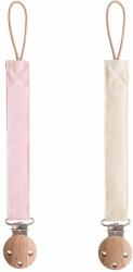 Mushie VÁSZON CUMDÍSZ KLIP 2 DARABOS CSOMAG Változat: BLUSH/CREAM