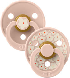 BIBS STUDIO Colour Jasmine természetes gumi cumik 2db - 1-es méret Blush Mix