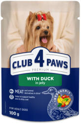 CLUB 4 PAWS Premium Kacsa Zselében Nedves Kutyaeledel Mini és Kistestű Kutyáknak 100 g