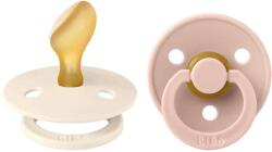 BIBS Colour anatómiai cumik természetes gumiból 2 db - 2-es méret Ivory / Blush