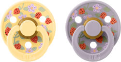 BIBS x LIBERTY Colour természetes gumi cumik 2db - 2-es méret Strawberries and Cream Pale Butter Mix
