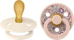 BIBS x LIBERTY Colour szimmetrikus természetes gumicumi 2 db - 2-es méret Ivory / Blush