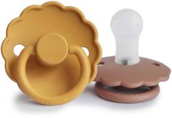 Frigg KÉTPACK CUMI DAISY AURORA/CROISSANT, 0-6 HÓ, SZILIKON HONEY GOLD / ROSE GOLD