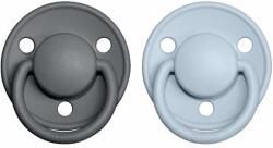 BIBS De Lux szilikon cumik 2db - one size Iron / Baby Blue