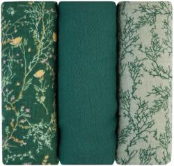 KikkaBoo Muszlin pelenka 75x75 cm 3db Secret Garden Green