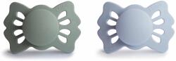 Frigg KÉTPACK SZIMMETRIKUS CUMIK LUCKY SAGE/ POWDER BLUE, 0-6 HÓNAPOS KORIG, SZILIKON SAGE/ POWDER BLUE