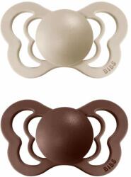 BIBS Couture anatómiai szilikon cumik 2 db - 2-es méret Vanilla / Mocha