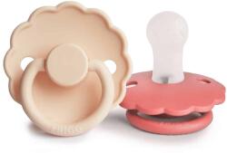 Frigg KÉTPACK CUMI DAISY AURORA/CROISSANT, 0-6 HÓ, SZILIKON Cream/poppy