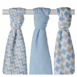 XKKO BMB Bambusz pelenka Scandinavian Baby Blue, 70x70, MIX 3db