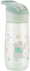KikkaBoo Szilikon szívószálas pohár 450ml 12hó+ Music Fest Mint