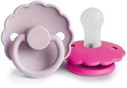 Frigg KÉTPACK CUMI DAISY AURORA/CROISSANT, 0-6 HÓ, SZILIKON SOFT LILAC / FUCHSIA