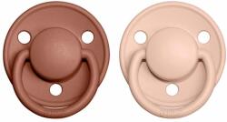 BIBS De Lux szilikon cumik 2db - one size Woodchuck / Blush