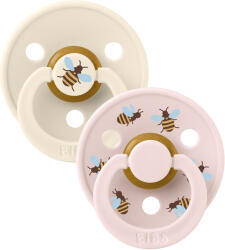 BIBS STUDIO Colour Bumblebee természetes gumi cumi 2db - 1-es méret Ivory Mix