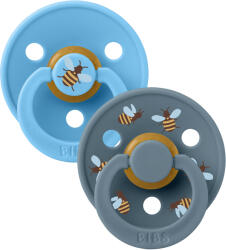 BIBS STUDIO Colour Bumblebee természetes gumi cumik 2db - 2-es méret Breeze Mix