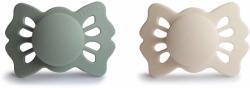 Frigg KÉTPACK SZIMMETRIKUS CUMIK LUCKY SAGE/ POWDER BLUE, 0-6 HÓNAPOS KORIG, SZILIKON CREAM/ SAGE