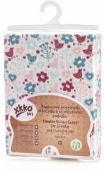 XKKO BMB Gumis lepedő kiságyba 120x60 - Flowers&Birds For Girls
