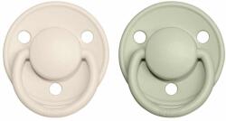 BIBS De Lux szilikon cumik 2db - one size Ivory / Sage