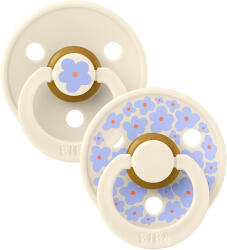 BIBS STUDIO Colour Jasmine természetes gumi cumik 2db - 1-es méret Ivory Mix