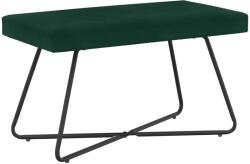 vidaXL banca Simplu Verde închis 80 x 40 x 45 cm Catifea GartenMobel Dekor (42038331)