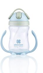 KikkaBoo Szilikon szívószálas pohár 300ml 12h+ Blue