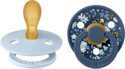 BIBS x LIBERTY Colour szimmetrikus természetes gumicumi 2 db - 2-es méret Variant: Baby Blue / Steel Blue