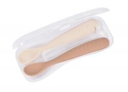Beaba Első szilikon kanál 2 db tokkal Variant: Clay Praline