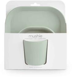 Mushie Szögletes étkező Készlet Mushie - Sage