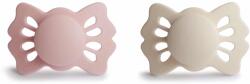 Frigg KÉTPACK SZIMMETRIKUS CUMIK LUCKY SAGE/ POWDER BLUE, 0-6 HÓNAPOS KORIG, SZILIKON CREAM/ BLUSH