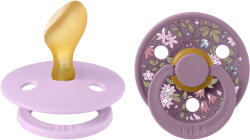 BIBS x LIBERTY Colour anatómiai cumik természetes gumiból, 2 db - 2-es méret Violet Sky / Mauve