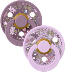 BIBS x LIBERTY Colour természetes gumi cumik 2 db - 1-es méret Violet Sky / Mauve
