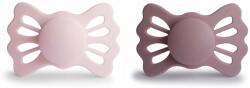 Frigg KETTŐS SZIMMETRIKUS CUMIS LUCKY PRIMROSE/ SILVER GRAY, 6-18 HÓ, SZILIKON WHITE LILAC/ TWILIGHT MAUVE