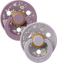 BIBS x LIBERTY Colour természetes gumi cumik 2db - 2-es méret Fossil Grey / Mauve