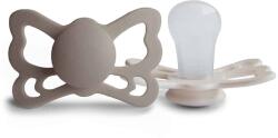 Frigg KETTŐS CSOMAG ANATÓMIAI CUMIK Frigg BUTTERFLY OCEAN VIEW/ SAGE, 6-18 HÓNAP, SZILIKON Portobello/cream