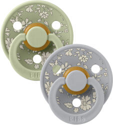 BIBS x LIBERTY Colour természetes gumi cumik 2db - 2-es méret Cloud / Sage