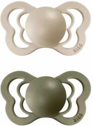 BIBS Couture anatómiai szilikon cumik 2db - 1-es méret Vanilla / Olive