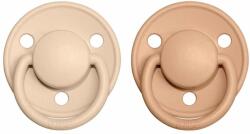 BIBS De Lux szilikon cumik 2db - one size Vanilla / Peach