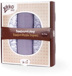 XKKO BMB Bambusz pelenka Safari Lavender Aura, MIX 3 db, 70x70