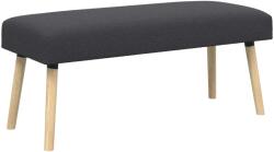vidaXL banca Simplu Gri închis 110 x 40 x 46 cm Bouclé GartenMobel Dekor (42038414)